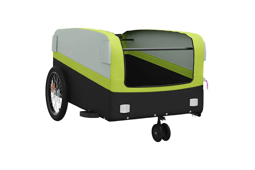 Vidaxl Bike Trailer Black And Green 45 Kg Iron Vidaxl Bike Trailer Black And Green 45 Kg Iron