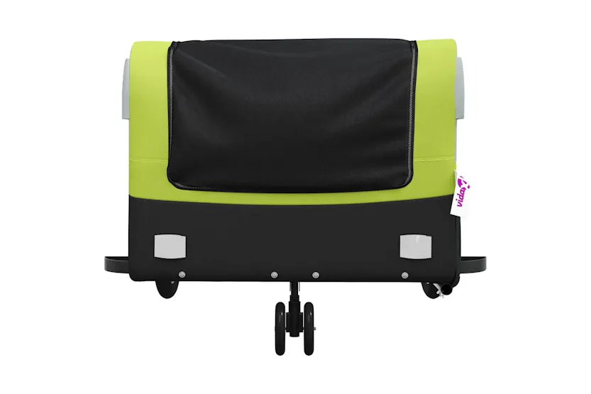 Vidaxl Bike Trailer Black And Green 45 Kg Iron Vidaxl Bike Trailer Black And Green 45 Kg Iron