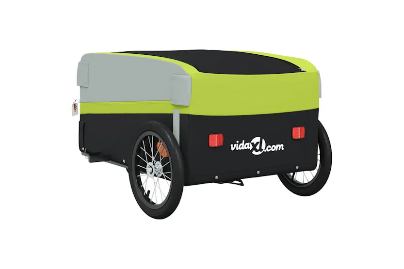 Vidaxl Bike Trailer Black And Green 45 Kg Iron Vidaxl Bike Trailer Black And Green 45 Kg Iron