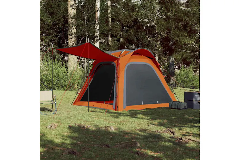 Vidaxl Camping Tent 4-person Grey And Orange Quick Release Waterproof Vidaxl Camping Tent 4-person Grey And Orange Quick Release Waterproof