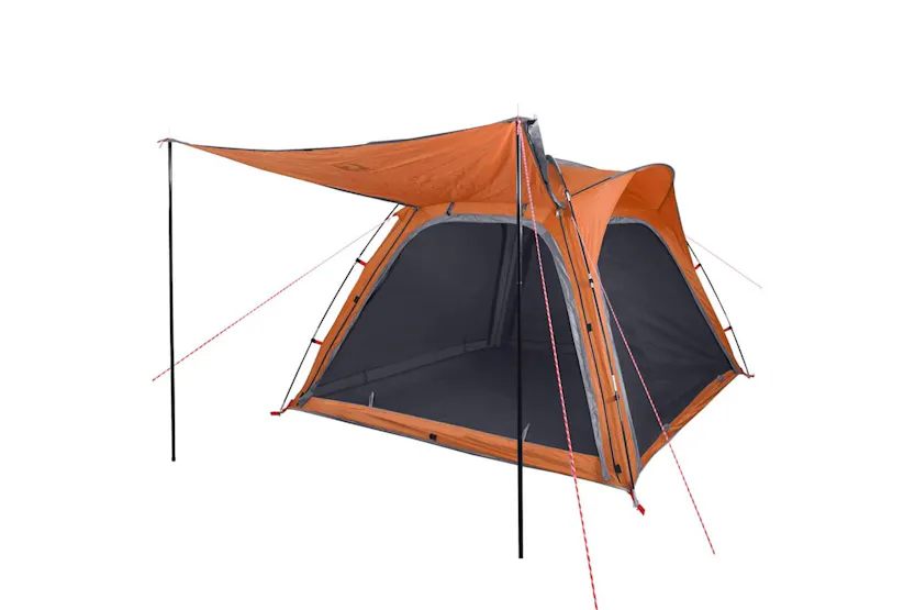 Vidaxl Camping Tent 4-person Grey And Orange Quick Release Waterproof Vidaxl Camping Tent 4-person Grey And Orange Quick Release Waterproof