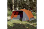 Vidaxl Family Tent With Porch 6-person Grey And Orange Waterproof Vidaxl Family Tent With Porch 6-person Grey And Orange Waterproof