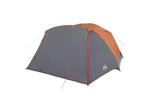 Vidaxl Family Tent With Porch 6-person Grey And Orange Waterproof Vidaxl Family Tent With Porch 6-person Grey And Orange Waterproof