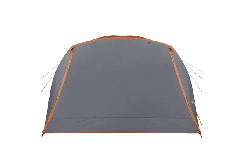 Vidaxl Family Tent With Porch 6-person Grey And Orange Waterproof Vidaxl Family Tent With Porch 6-person Grey And Orange Waterproof