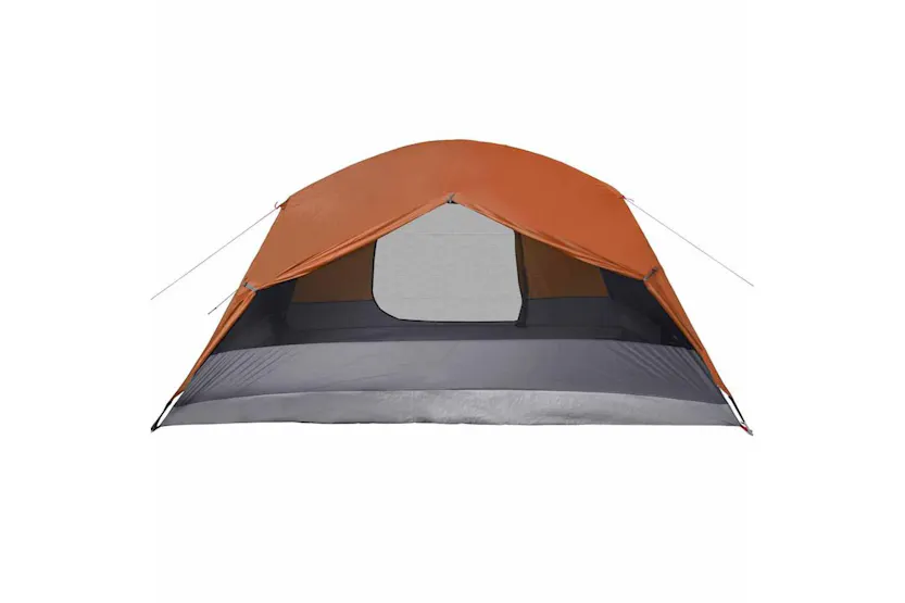 Vidaxl Family Tent With Porch 6-person Grey And Orange Waterproof Vidaxl Family Tent With Porch 6-person Grey And Orange Waterproof