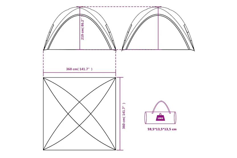 Vidaxl Party Tent Blue Waterproof Vidaxl Party Tent Blue Waterproof