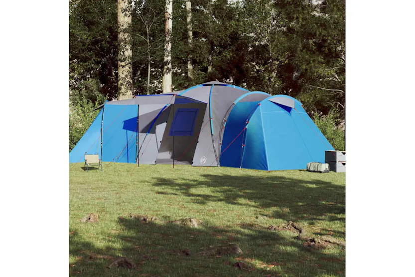 Vidaxl Family Tent Dome 12-person Blue Waterproof Vidaxl Family Tent Dome 12-person Blue Waterproof