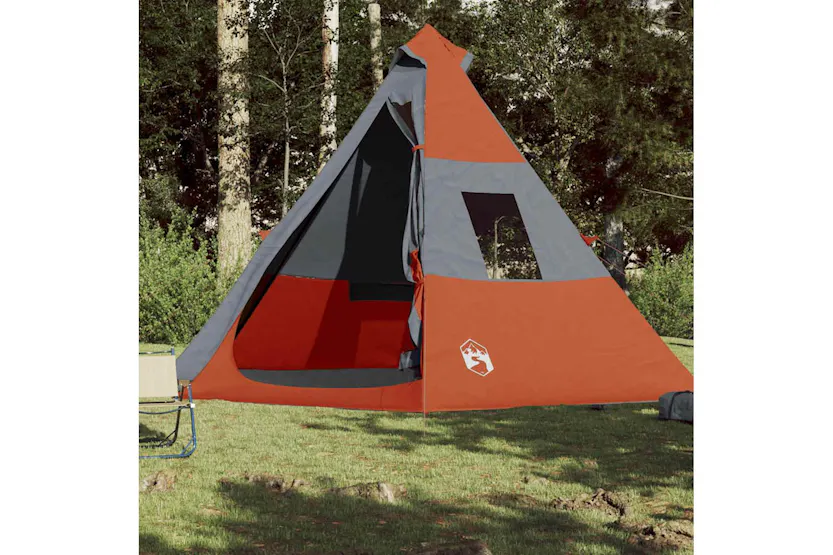 Vidaxl Camping Tent Tipi 7-person Orange Waterproof Vidaxl Camping Tent Tipi 7-person Orange Waterproof