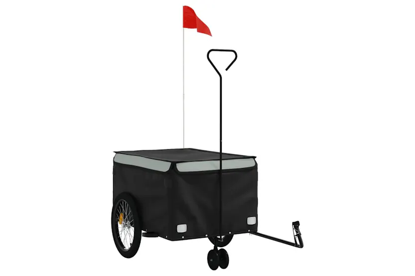 Vidaxl Bike Trailer Black And Grey 45 Kg Iron Vidaxl Bike Trailer Black And Grey 45 Kg Iron