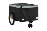 Vidaxl Bike Trailer Black And Grey 45 Kg Iron Vidaxl Bike Trailer Black And Grey 45 Kg Iron