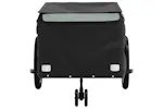 Vidaxl Bike Trailer Black And Grey 45 Kg Iron Vidaxl Bike Trailer Black And Grey 45 Kg Iron