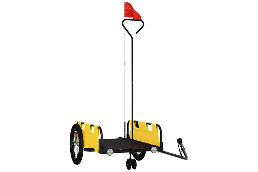 Vidaxl Bike Trailer Yellow Oxford Fabric And Iron Vidaxl Bike Trailer Yellow Oxford Fabric And Iron