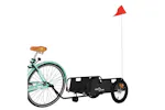Vidaxl Bike Trailer Black Oxford Fabric And Iron Vidaxl Bike Trailer Black Oxford Fabric And Iron