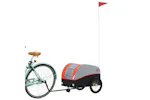 Vidaxl Bike Trailer Black And Orange 30 Kg Iron Vidaxl Bike Trailer Black And Orange 30 Kg Iron