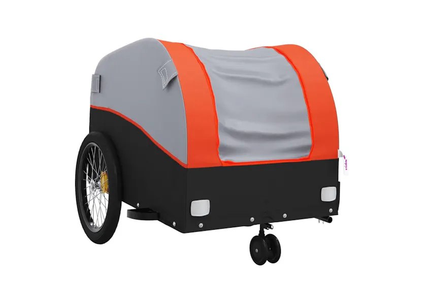 Vidaxl Bike Trailer Black And Orange 30 Kg Iron Vidaxl Bike Trailer Black And Orange 30 Kg Iron