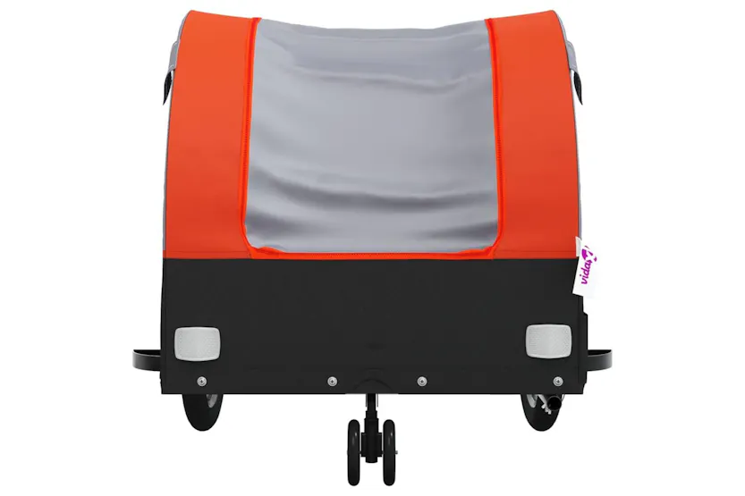 Vidaxl Bike Trailer Black And Orange 30 Kg Iron Vidaxl Bike Trailer Black And Orange 30 Kg Iron