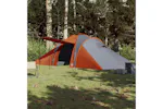 Vidaxl Family Tent Dome 6-person Grey And Orange Waterproof Vidaxl Family Tent Dome 6-person Grey And Orange Waterproof