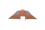 Vidaxl Family Tent Dome 6-person Grey And Orange Waterproof Vidaxl Family Tent Dome 6-person Grey And Orange Waterproof
