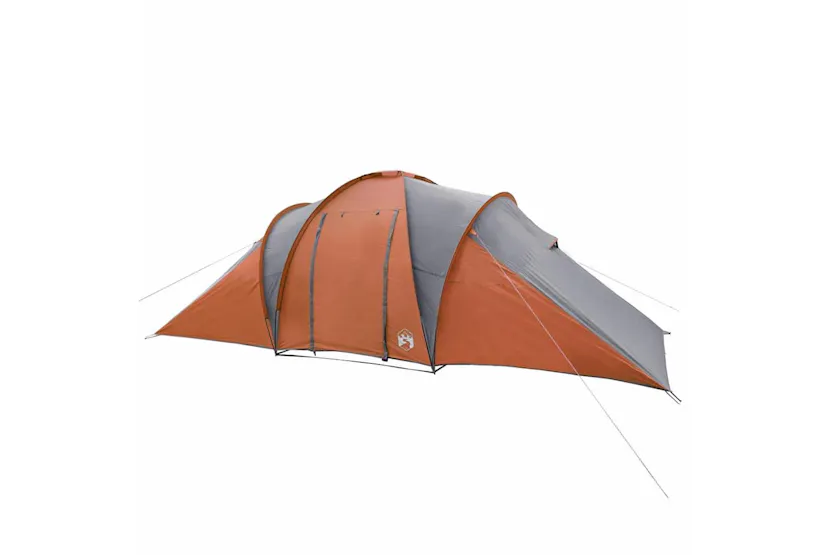 Vidaxl Family Tent Dome 6-person Grey And Orange Waterproof Vidaxl Family Tent Dome 6-person Grey And Orange Waterproof