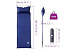 Vidaxl Self Inflating Camping Mattress With Pillow 1-person Navy Blue Vidaxl Self Inflating Camping Mattress With Pillow 1-person Navy Blue
