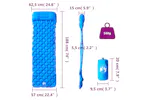 Vidaxl Inflating Camping Mattress With Pillow 1-person Blue Vidaxl Inflating Camping Mattress With Pillow 1-person Blue