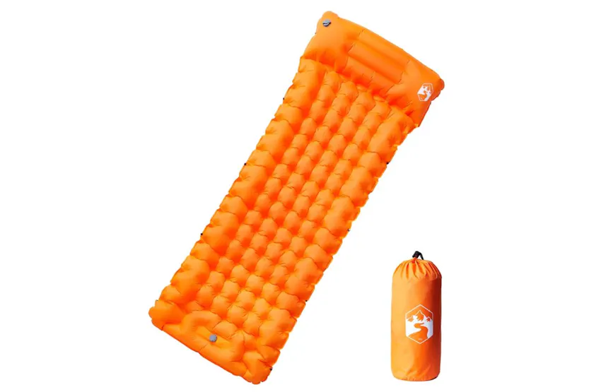 Vidaxl Self Inflating Camping Mattress With Pillow 1-person Orange Vidaxl Self Inflating Camping Mattress With Pillow 1-person Orange