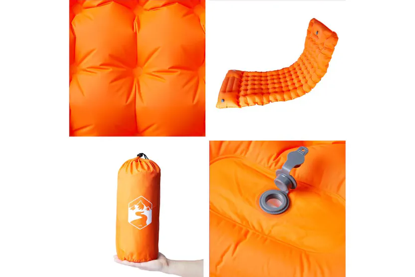 Vidaxl Self Inflating Camping Mattress With Pillow 1-person Orange Vidaxl Self Inflating Camping Mattress With Pillow 1-person Orange