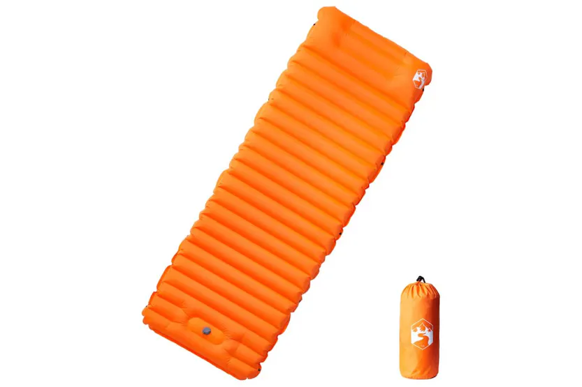 Vidaxl Self Inflating Camping Mattress With Pillow 1-person Orange Vidaxl Self Inflating Camping Mattress With Pillow 1-person Orange