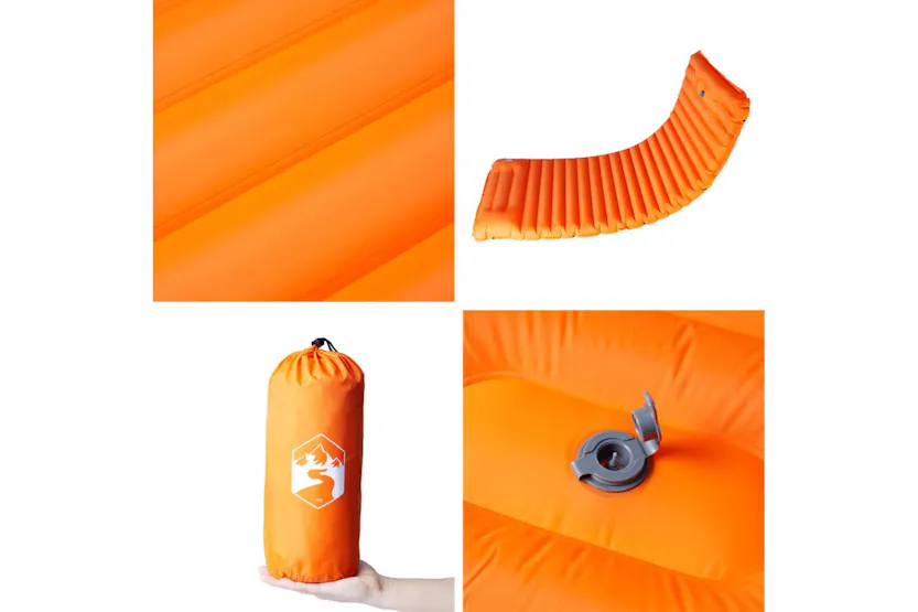 Vidaxl Self Inflating Camping Mattress With Pillow 1-person Orange Vidaxl Self Inflating Camping Mattress With Pillow 1-person Orange