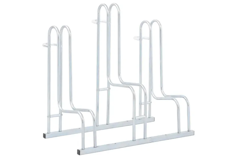 Vidaxl Bicycle Stand For 3 Bikes Floor Freestanding Galvanised Steel Vidaxl Bicycle Stand For 3 Bikes Floor Freestanding Galvanised Steel