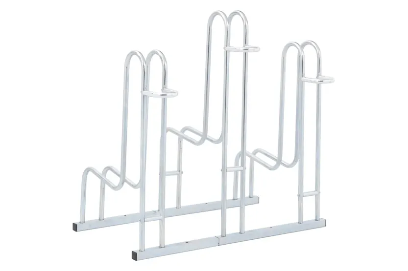 Vidaxl Bicycle Stand For 3 Bikes Floor Freestanding Galvanised Steel Vidaxl Bicycle Stand For 3 Bikes Floor Freestanding Galvanised Steel