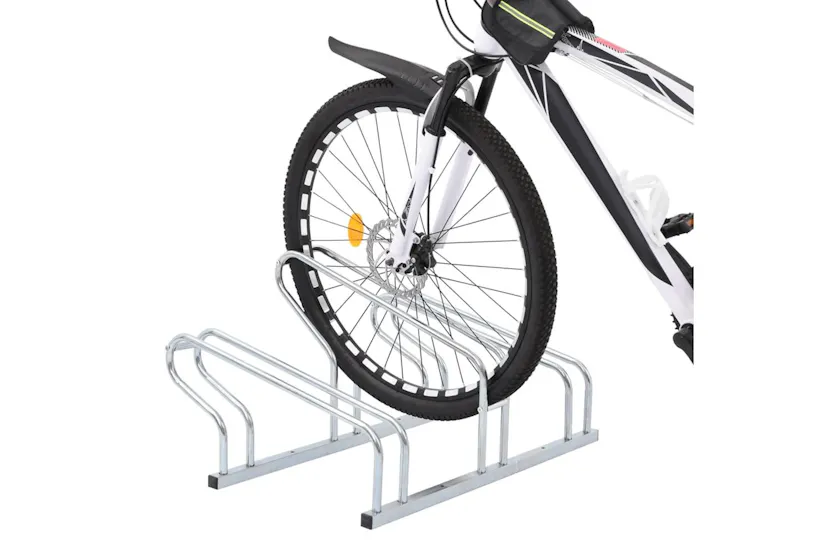 Vidaxl Bicycle Stand For 3 Bikes Floor Freestanding Galvanised Steel Vidaxl Bicycle Stand For 3 Bikes Floor Freestanding Galvanised Steel