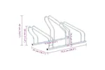 Vidaxl Bicycle Stand For 3 Bikes Floor Freestanding Galvanised Steel Vidaxl Bicycle Stand For 3 Bikes Floor Freestanding Galvanised Steel