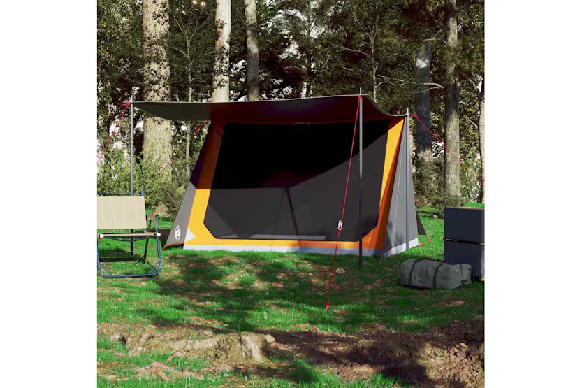 Vidaxl Camping Tent 2-person Grey And Orange Waterproof Vidaxl Camping Tent 2-person Grey And Orange Waterproof