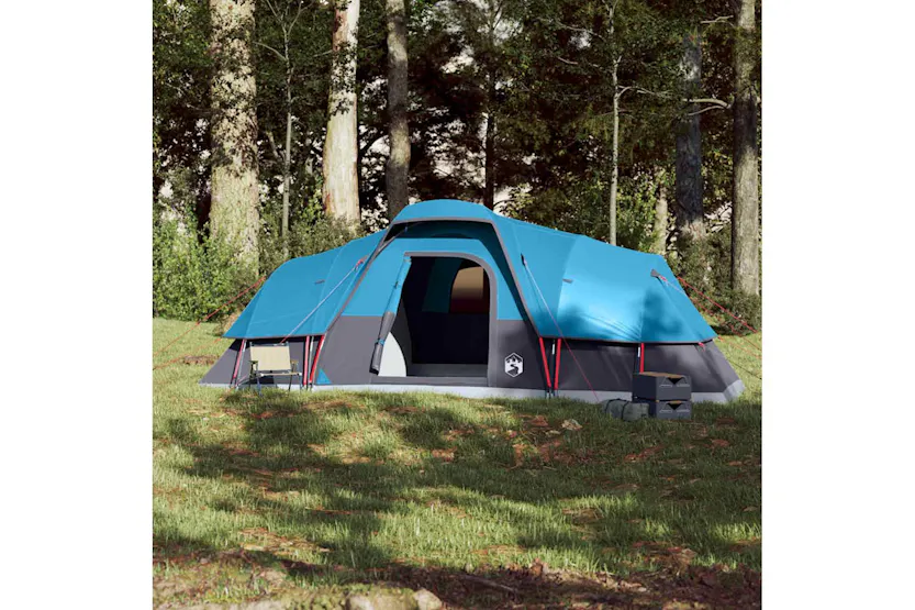 Vidaxl Family Tent Dome 11-person Blue Waterproof Vidaxl Family Tent Dome 11-person Blue Waterproof