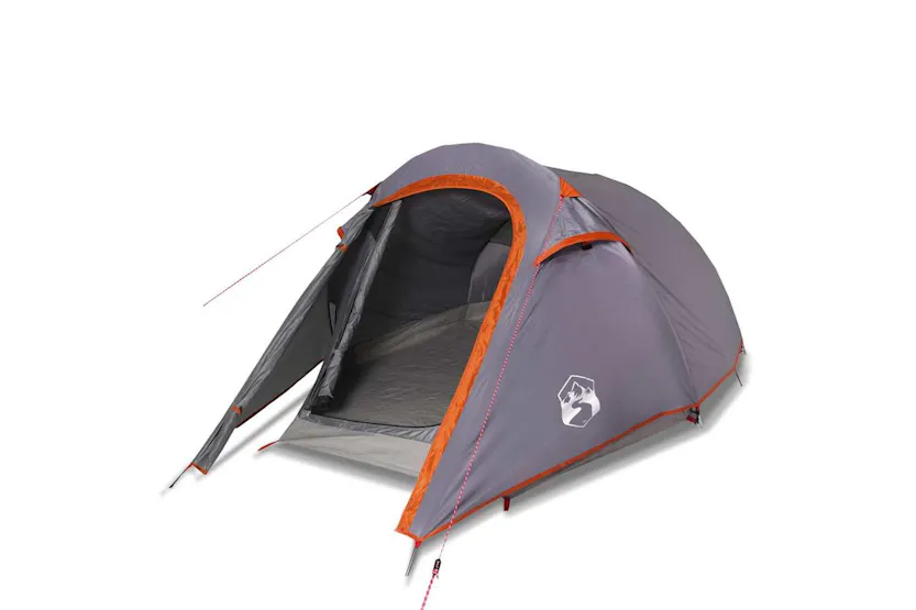 Vidaxl Camping Tent Tunnel 3-person Grey And Orange Waterproof Vidaxl Camping Tent Tunnel 3-person Grey And Orange Waterproof