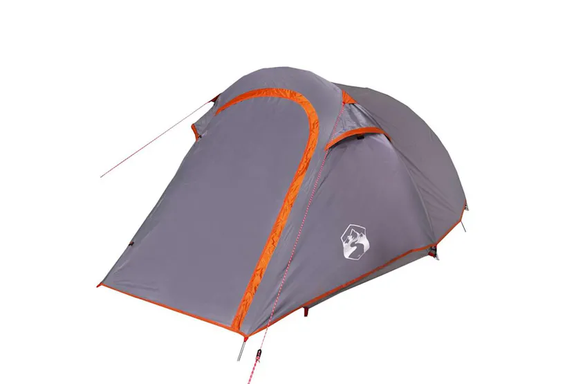 Vidaxl Camping Tent Tunnel 3-person Grey And Orange Waterproof Vidaxl Camping Tent Tunnel 3-person Grey And Orange Waterproof