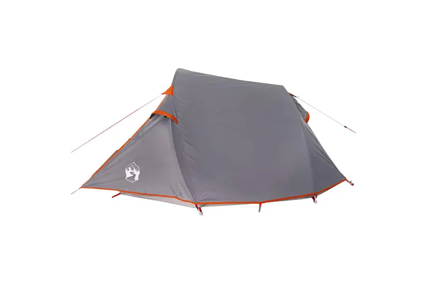Vidaxl Camping Tent Tunnel 3-person Grey And Orange Waterproof Vidaxl Camping Tent Tunnel 3-person Grey And Orange Waterproof