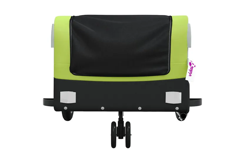 Vidaxl Bike Trailer Black And Green 30 Kg Iron Vidaxl Bike Trailer Black And Green 30 Kg Iron