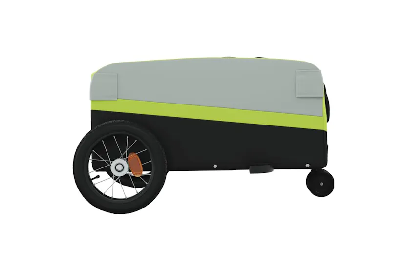Vidaxl Bike Trailer Black And Green 30 Kg Iron Vidaxl Bike Trailer Black And Green 30 Kg Iron