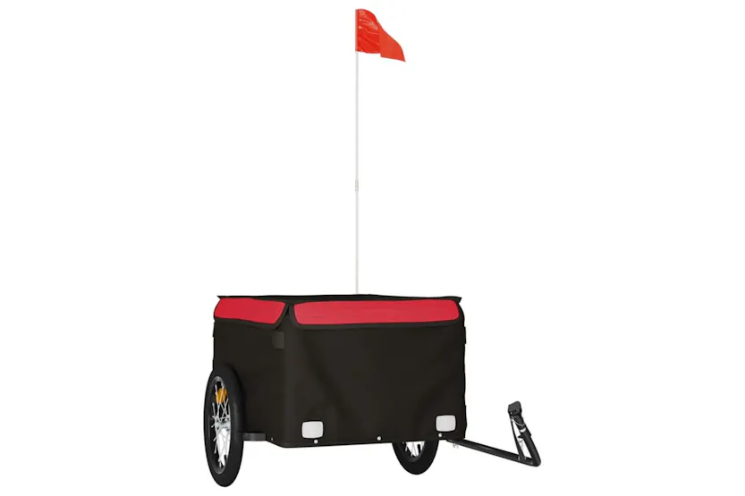 Vidaxl Bike Trailer Black And Red 45 Kg Iron Vidaxl Bike Trailer Black And Red 45 Kg Iron