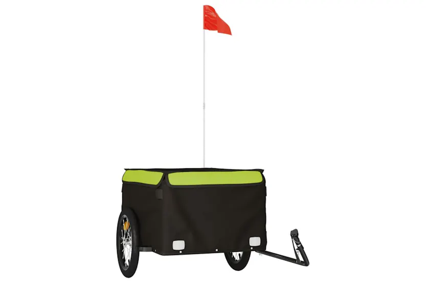 Vidaxl Bike Trailer Black And Green 45 Kg Iron Vidaxl Bike Trailer Black And Green 45 Kg Iron