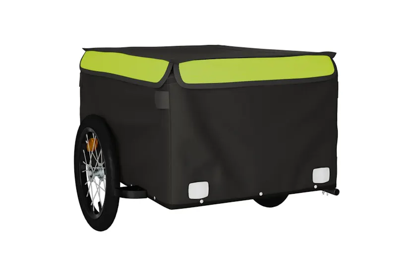 Vidaxl Bike Trailer Black And Green 45 Kg Iron Vidaxl Bike Trailer Black And Green 45 Kg Iron