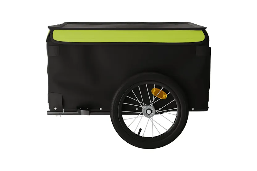 Vidaxl Bike Trailer Black And Green 45 Kg Iron Vidaxl Bike Trailer Black And Green 45 Kg Iron