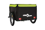 Vidaxl Bike Trailer Black And Green 45 Kg Iron Vidaxl Bike Trailer Black And Green 45 Kg Iron