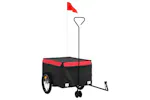 Vidaxl Bike Trailer Black And Red 45 Kg Iron Vidaxl Bike Trailer Black And Red 45 Kg Iron
