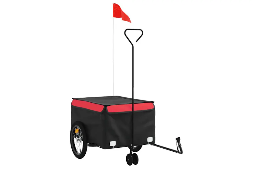 Vidaxl Bike Trailer Black And Red 45 Kg Iron Vidaxl Bike Trailer Black And Red 45 Kg Iron