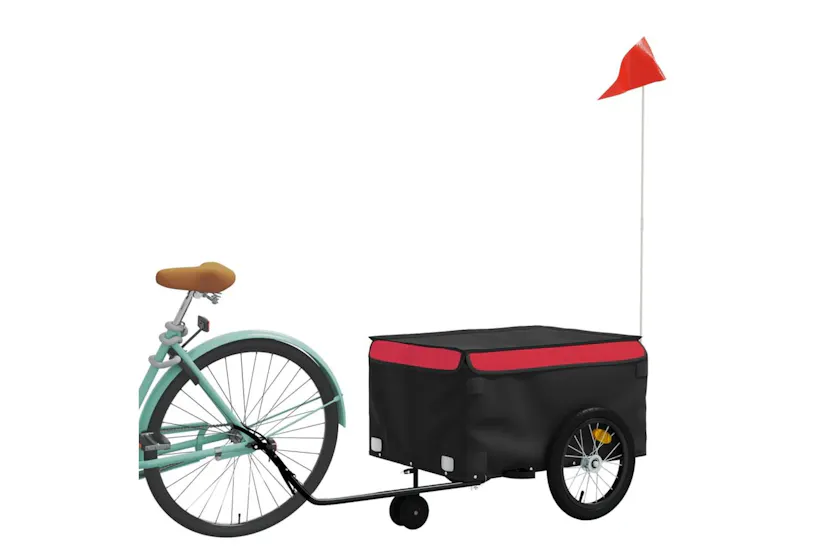 Vidaxl Bike Trailer Black And Red 45 Kg Iron Vidaxl Bike Trailer Black And Red 45 Kg Iron