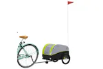 Vidaxl Bike Trailer Black And Green 30 Kg Iron Vidaxl Bike Trailer Black And Green 30 Kg Iron