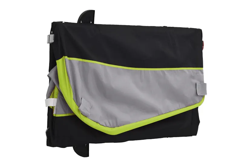 Vidaxl Bike Trailer Black And Green 30 Kg Iron Vidaxl Bike Trailer Black And Green 30 Kg Iron